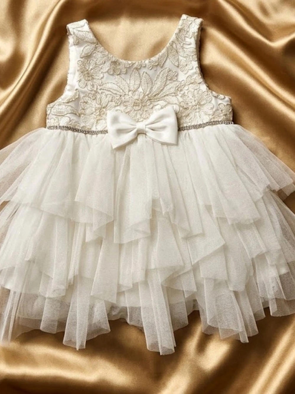 American Princess sleeveless Baby dress Ivory size 24M